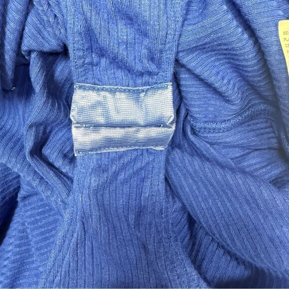 Ulla Popken Rib Knit Stretch Turtleneck Bodysuit, Split Size 20/22 Royal Blue - Picture 12 of 16